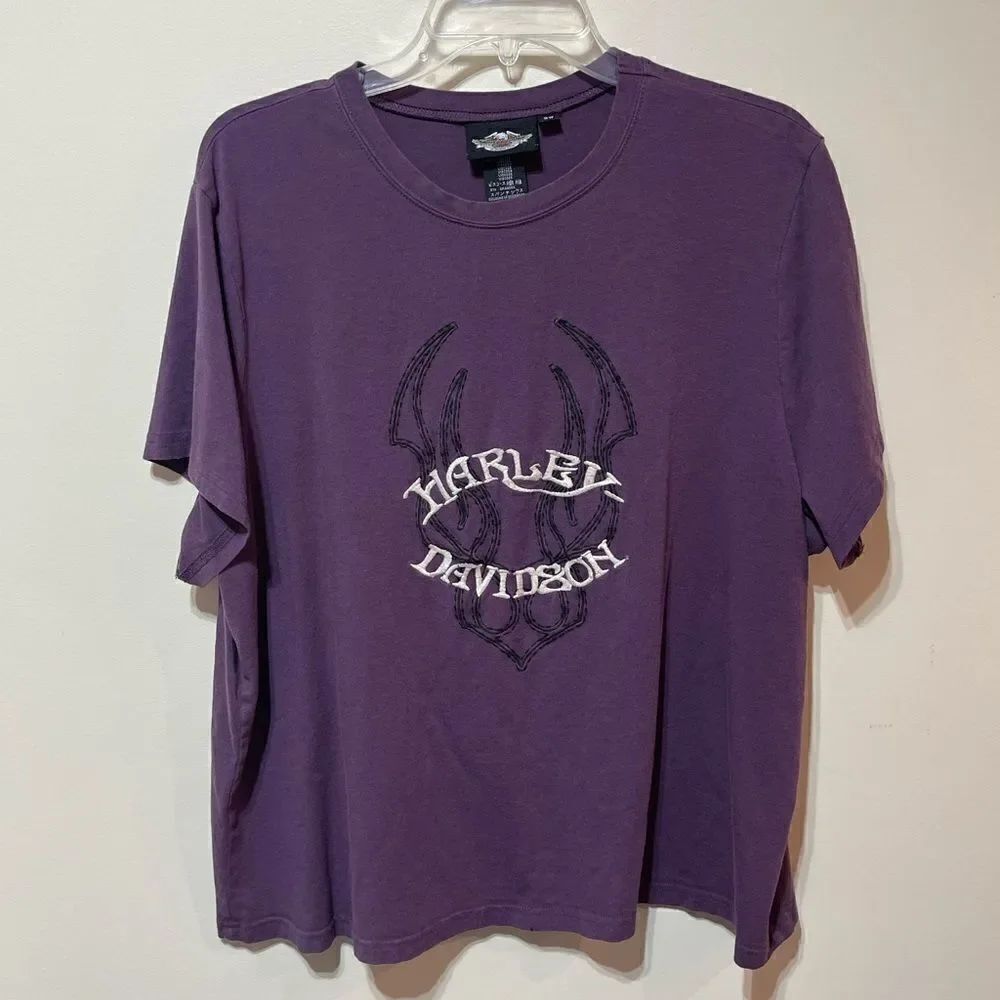 Harley Davidson Woman’s Top 2W Black, Purple and White